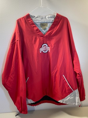 Vintage Ohio State Buckeyes Jacket V Neck Pullover Wind breaker XL Mens-image