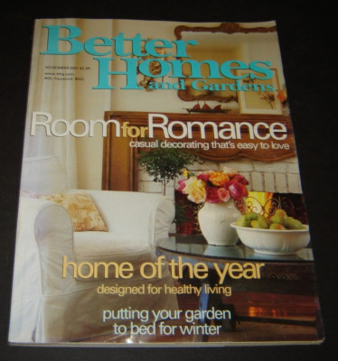 Better Homes and Gardens magazine November 2001 Room for Romance-image