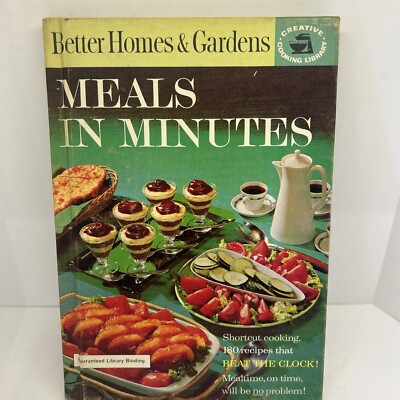 Better Homes & Gardens Meals in Minutes 1963 Hardcover Good Condition 1st Print-image