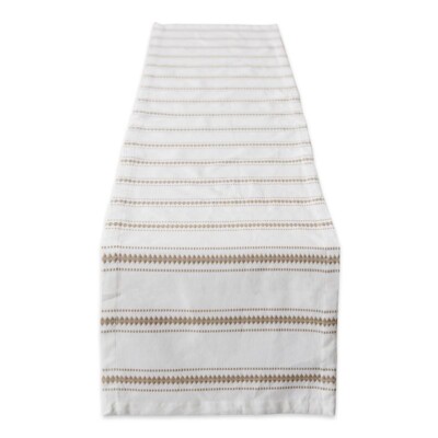 Design Imports Zig Dobby Stripe Table Runner - 14