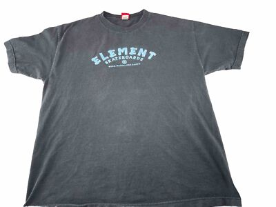 Vtg Element Skateboard Shirt Adult XL Black Fade  Earth Wind Fire Skate Y2K-image