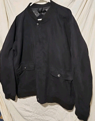 Vtg Black PGA Tour Signature Collection Golf Jacket Full Zip 5 Pkt Dad 90s 50