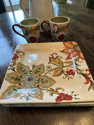 3 Pier 1 Imports Carynthum Earthenware  10 3/4