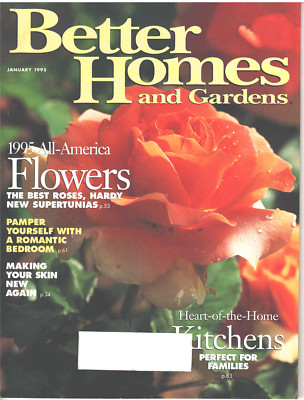 BETTER HOMES & GARDENS Magazine January 1995 All America Flowers Kitchens-image