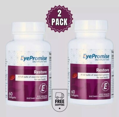2 Pack EyePromise Restore Supplement Complete Macular Health Formula 60 Softgels-image