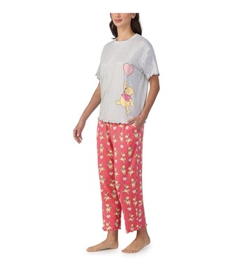 Disney Winnie The Pooh Ladies 2 Piece Soft Cozy Pajama Set Size Medium NEW-image