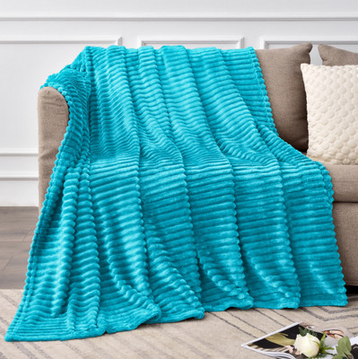 BEDELITE Fleece Throw Blanket for Couch 3D Ribbed Jacquard Cozy 50x60 inches-image