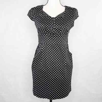 Vintage Cotton Polka Dot black and white dress-image