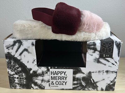 Jenni Women's Intimates S 5-6 Happy Merry & Cozy Pinwheel Multicolor Slippers.-image