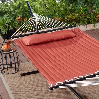 Mainstays Tree Hammock, Red,55.00 x 75.00 x 2.00 Inche,Easy Clean,11.02 lbs-image