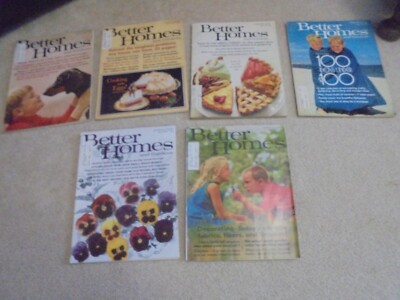 Vintage Lot of 6 1966 and 1973 Better Homes and Gardens magazines-image