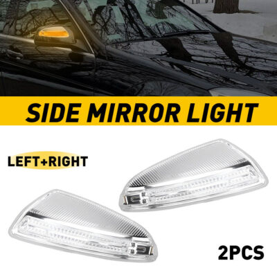 Pair Door Mirror Turn Signal Light Fits Mercedes Benz C250 C300 C350 C63 2008-15-image