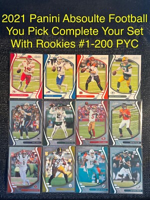 2021 Absolute Football You Pick Complete Your Set With Rookie Card PYC #1-200-image