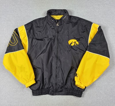 Vintage Starter 90s NCAA Iowa Hawkeyes Full Zip Wind Breaker Jacket Sz L College-image