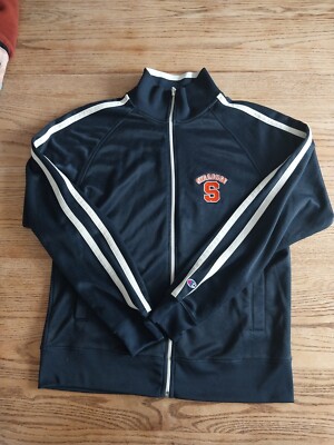 Vtg Syracuse Orangemen Champion Track Jacket Full Zip Women’s Sz Large-image