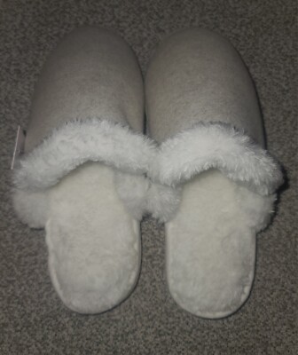 SONOMA Womens Slippers Size 8_9 Beige Machine Washable Comfort Insole New No Box-image