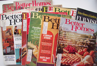 Lot of 16 Better Homes and Gardens, Home Furnishings Ideas magazines,  60's-image