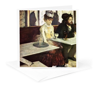 3dRose, Absinthe by Edgar Degas, Greeting Card-image
