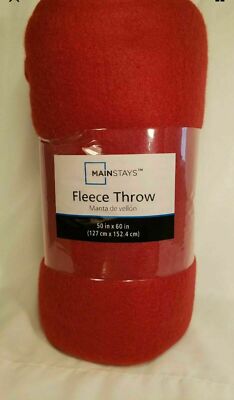 Mainstays Red Sedona Fleece Throw 50 x 60-image