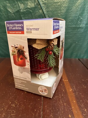 Better Homes Accent Wax Warmer Limited Holiday Edition Hobnail Red 2018 NOS-image