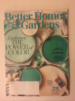 Better Homes & Garden  April 2021  The Power of Color - Free Shipping! 144 PAGES-image