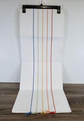 DII TABLE RUNNER WHITE WITH MULTI COLOR STRIPES SMALL TASSELS 72