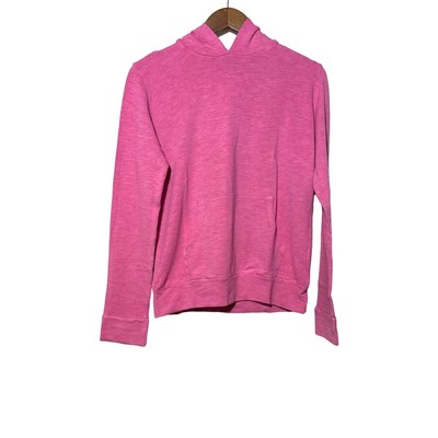 Monrow Womens Cozy Supersoft Hoodie Size Medium Kangaroo Pocket Pink  -image