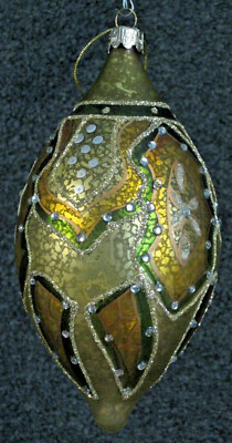 Antiqued Glittered Ornament 2 styles - Raz-image