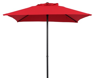 Mainstays 5' Square Red Patio Umbrella, Push-Up Function-image