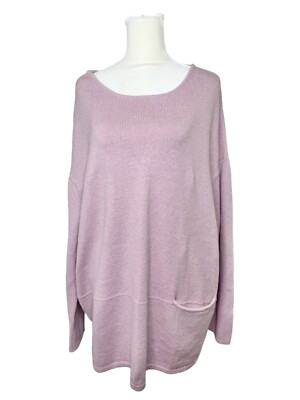 Purejill Sweater Pink Oversized Knit Lagenlook L Casual Cozy-image