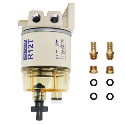 R12T Fuel Filter Water Separator Complete Kit for Diesel Gasoline Engine-image