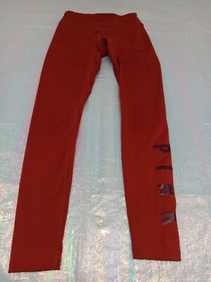 PINK Victoria's Secret COZY Burnt Orange Graphic Leggings Size Size XS-image