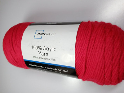 Mainstays Yarn-Red-397 Yards-100% Acrylic-image
