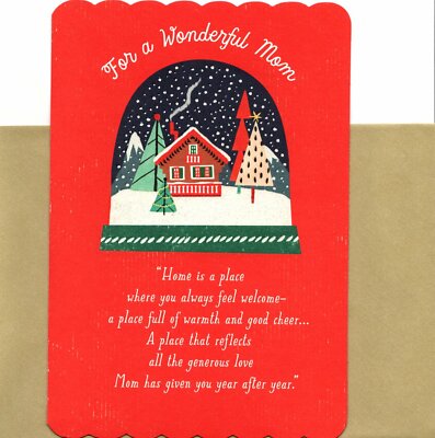 Merry Christmas Mom Home Is Where You Feel Welcome Rustic Theme Hallmark Card-image