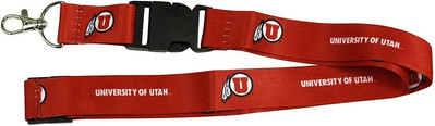 University of Utah Utes Lanyard Keychain Double Sided Breakaway Safety Design...-image