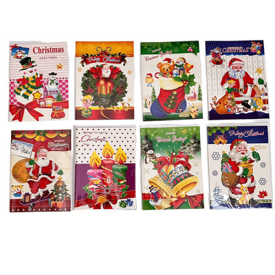 1990s Blue Star Import Assorted Vtg Christmas Greeting Cards  Santa Toys-image