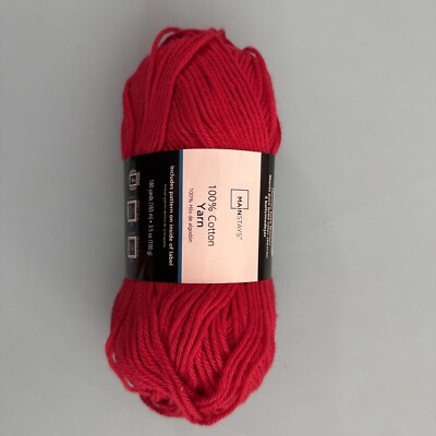 Mainstays 100% Cotton Yarn  Apple Red-image