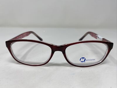 Modern COZY BURGUNDY 52-16-140 Full Rim Plastic Eyeglasses Frame A300-image