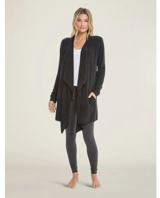 BAREFOOT DREAMS Bamboo Lite Calypso Wrap Cardigan Sweater 436 Charcoal S/M-image