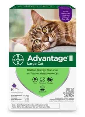 Advantage II Topical Flea Treatment for Large Cats Over 9 lbs-6-Month Supply-image