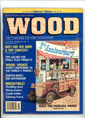 Better Homes & Garden Wood Magazine October 1989 Issue # 31/ 5th Anniversary-image