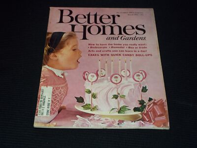 1962 MARCH BETTER HOMES & GARDENS MAGAZINE NICE COVER & ADS - H 1320-image