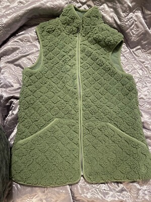 CUDDL DUDS quilted cozy vest green s-image