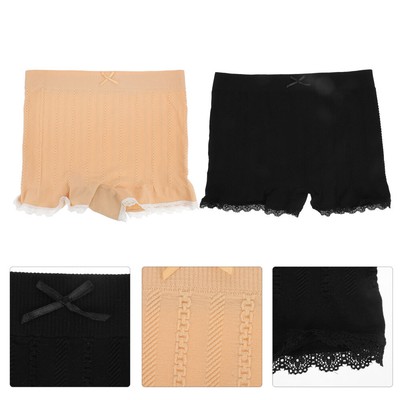  2 Pcs Girls Cozy Leggings Safety Pants Protective Shorts Child-image