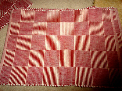 Design Imports DII 100% Cotton Redwood /Natural Log Cabin Weave Placemats x 6-image