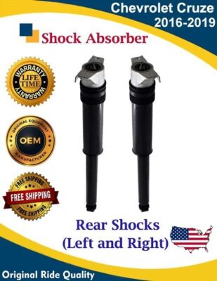 Rear Shocks w Mount For 2016-2019 Chevrolet Cruze 1.4L 1.6L Lifetime Warranty-image