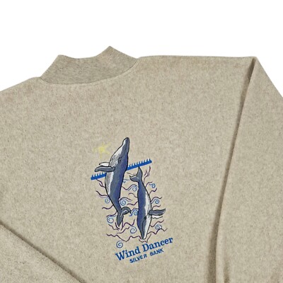 Vintage Wind Dancer Fleece Sweater Mens XL 80s 90s Fully Embroided Made In USA-image