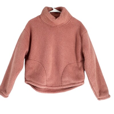 All In Motion Women’s Cozy Cowlneck Pullover Sweatshirt  Rose Red Size L-image