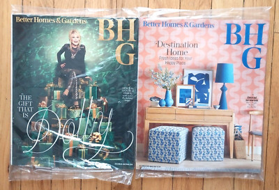 2 LOT Better Homes and Gardens 2022 Oct and Dec DOLLY HOLIDAY Special Issue NIP-image