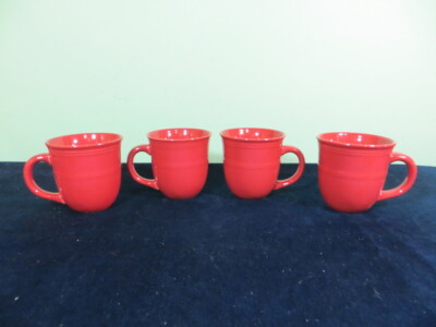 Set of 4 Mainstay Rainforest Red Sedona 4